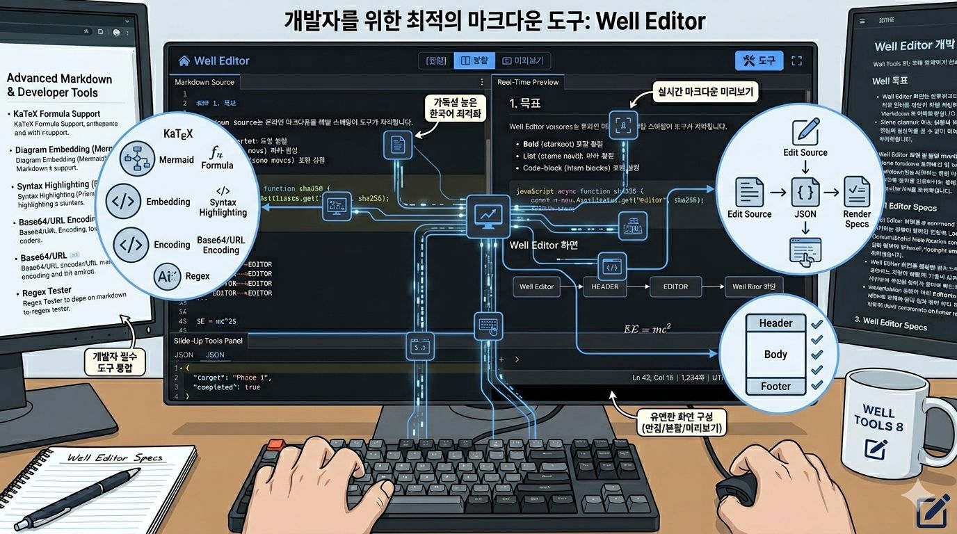 Well Editor 마크다운 편집기